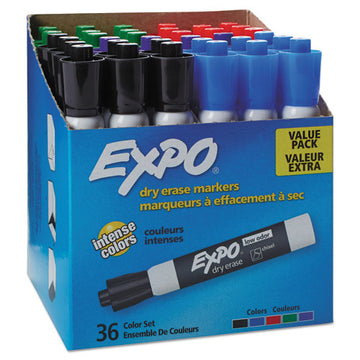 EXPO® Low-odor Dry-erase Marker, Broad Chisel Tip, Assorted Colors, 8-set freeshipping - TVN Wholesale